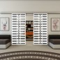 Glasschiebetür SLIM-LINE - Fineprint Modell 174 Weiss auf Grauglas Glasschiebetür SLIM-LINE - Fineprint Modell 174 Weiss auf Grauglas
