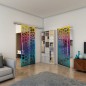 Glasschiebetür SLIM-LINE - Fineprint Modell 150 Verlauf auf Grauglas Glasschiebetür SLIM-LINE - Fineprint Modell 150 Verlauf auf Grauglas