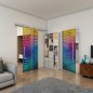 Glasschiebetür SLIM-LINE - Fineprint Modell 162 Verlauf auf Grauglas Glasschiebetür SLIM-LINE - Fineprint Modell 162 Verlauf auf Grauglas