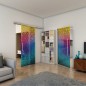 Glasschiebetür SLIM-LINE - Fineprint Modell 180 Verlauf auf Grauglas Glasschiebetür SLIM-LINE - Fineprint Modell 180 Verlauf auf Grauglas
