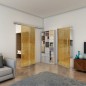 Glasschiebetür SLIM-LINE - Fineprint Modell 193 Gold auf Grauglas Glasschiebetür SLIM-LINE - Fineprint Modell 193 Gold auf Grauglas