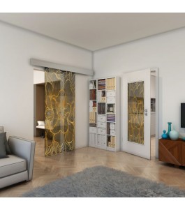 Lichtausschnitt - Fineprint Model 020 Gold auf Grauglas