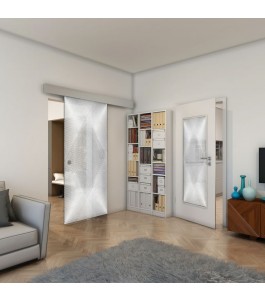 Lichtausschnitt - Fineprint Model 025 Weiss auf Grauglas