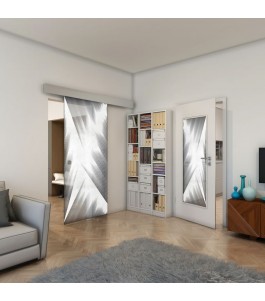 Lichtausschnitt - Fineprint Model 026 Weiss auf Grauglas