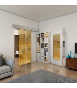 Lichtausschnitt - Fineprint Model 032 Gold auf Grauglas