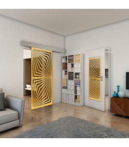 Lichtausschnitt - Fineprint Model 070 Gold auf Grauglas