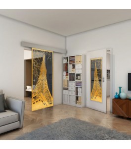 Lichtausschnitt - Fineprint Model 132 Gold auf Grauglas