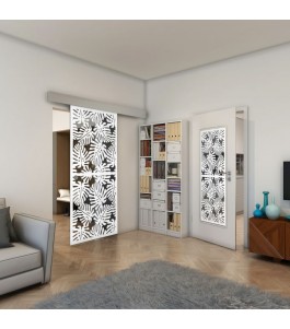 Lichtausschnitt - Fineprint Model 158 Weiss auf Grauglas