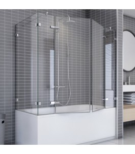 Badewannenaufsätze Delta 06 - aussenöffnend - Chrom - Klarglas