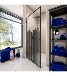 Duschtüren Escada 01 - Pendelband - Schwarz - Loft 6