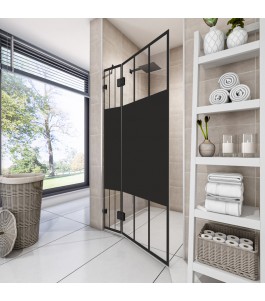 Duschtüren Escada 03 - Pendelband - Schwarz - Loft 4