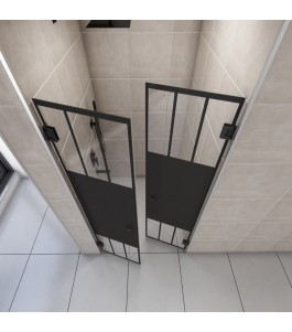 Duschtüren Escada 04 - Pendelband - Schwarz - Loft 4