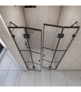 Duschtüren Escada 06 - Pendelband - Schwarz - Loft 1