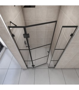 Duschtüren Escada 09 - Pendelband - Schwarz - Loft 1