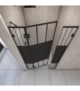 Duschtüren Escada 09 - Pendelband - Schwarz - Loft 4