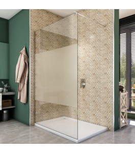 Walk In Dusche  - Almada 01 - Duschwand - Chrom - Blinds