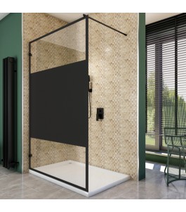 Walk In Dusche  - Amora 01 - Duschwand - Schwarz - Loft 3