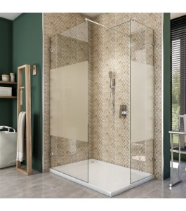 Walk In Dusche  - Almada 04 - Duschwand - Chrom - Blinds