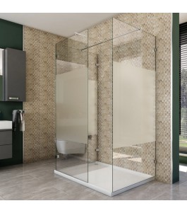 Walk In Dusche  - Almada 08 - Duschwand - Chrom - Blinds