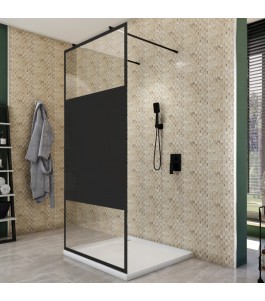 Walk In Dusche  - Amora 09 - Duschwand - Schwarz - Loft 3