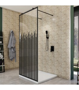 Walk In Dusche  - Amora 09 - Duschwand - Schwarz - Loft 6