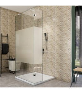 Walk In Dusche  - Almada 10 - Duschwand - Chrom - Blinds