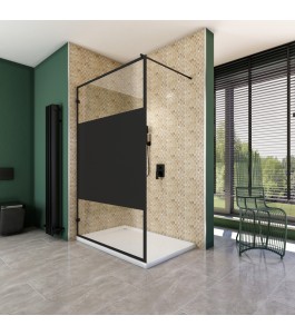 Walk In Dusche  - Amora 01 - Duschwand - Schwarz - Loft 3