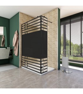 Walk In Dusche  - Amora 03 - Duschwand - Schwarz - Loft 5