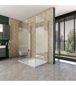 Walk In Dusche  - Almada 08 - Duschwand - Chrom - Blinds