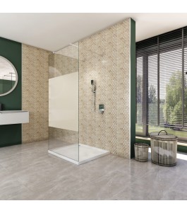 Walk In Dusche  - Almada 09 - Duschwand - Chrom - Blinds
