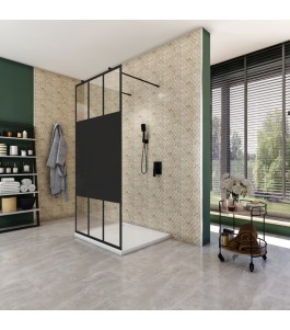 Walk In Dusche  - Amora 09 - Duschwand - Schwarz - Loft 4