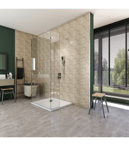 Walk In Dusche  - Almada 10 - Duschwand - Chrom - Klarglas