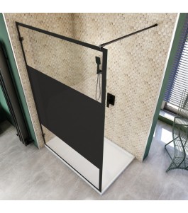 Walk In Dusche  - Amora 01 - Duschwand - Schwarz - Loft 3