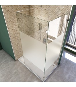 Walk In Dusche  - Almada 05 - Duschwand - Chrom - Blinds