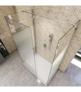 Walk In Dusche  - Almada 08 - Duschwand - Chrom - Blinds