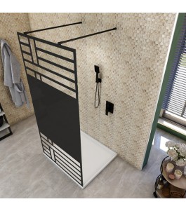Walk In Dusche  - Amora 09 - Duschwand - Schwarz - Loft 5