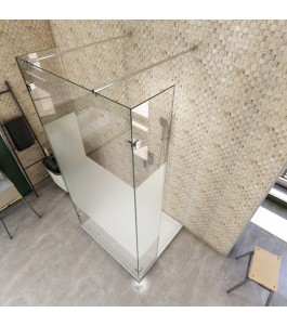 Walk In Dusche  - Almada 10 - Duschwand - Chrom - Blinds
