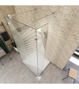 Walk In Dusche  - Almada 10 - Duschwand - Chrom - Bevels