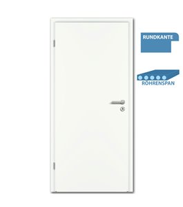 Türblatt Weisslack 9010 - Rundkante