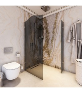 Walk In Dusche Noble 14-Chrom-Grauglas