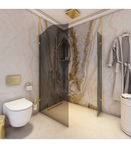 Walk In Dusche Royal 14-Chrom-Grauglas