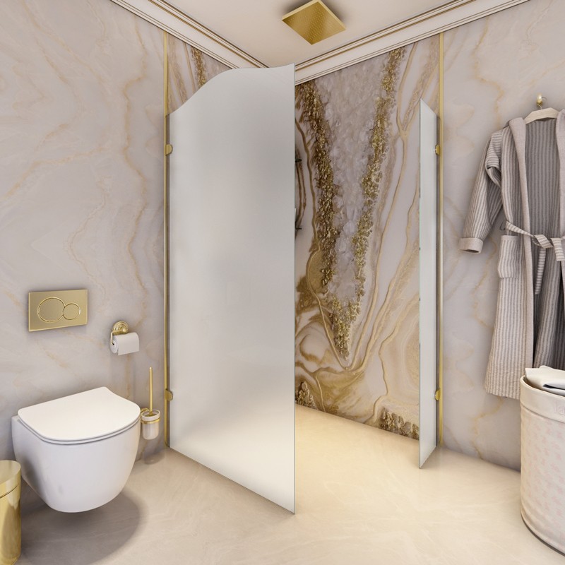 Walk In Dusche Royal 14-Gold-Satino Walk In Dusche Royal 14-Gold-Satino