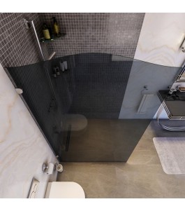 Walk In Dusche Noble 12-Chrom-Grauglas