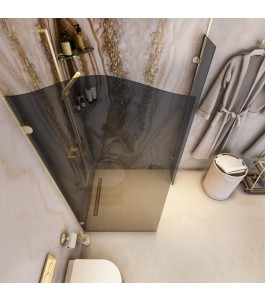 Walk In Dusche Royal 14-Chrom-Grauglas