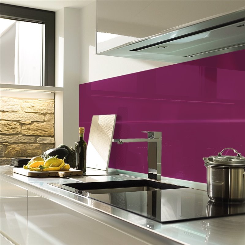 Küchenrückwand Glas 6 mm ESG Ral-Töne KRWR-4004 Küchenrückwand Glas 6 mm ESG Ral-Töne KRWR-4004