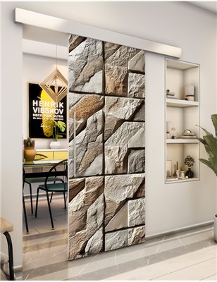 Holzschiebetür Eco-Line - Beton und Stein  Model 1008