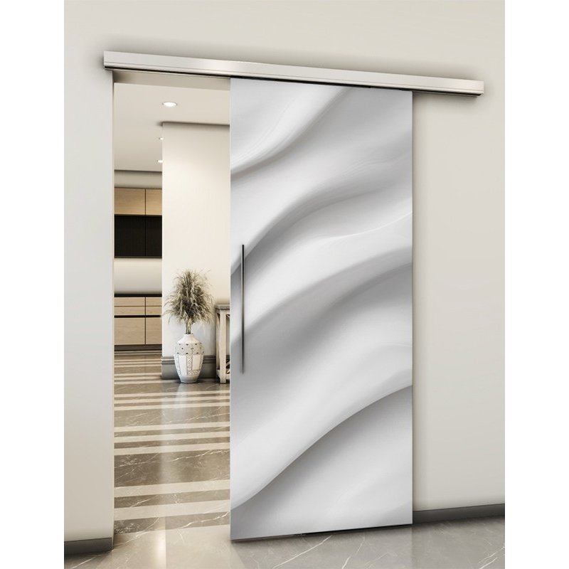Holzschiebetür Slim-Line - Weiss 3D Model 1020 Holzschiebetür Slim-Line - Weiss 3D Model 1020