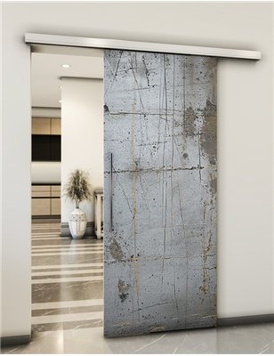 Holzschiebetür Slim-Line - Beton und Stein  Model 1045