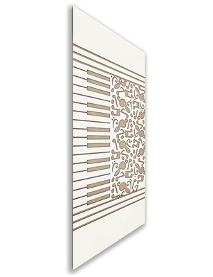 Holzschiebetür Nur Türblatt - Eiche und Weiss  Model 1061