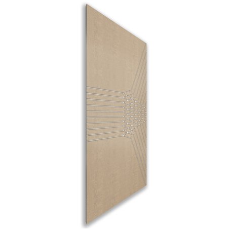 Holzschiebetür Nur Türblatt - Eiche und Weiss  Model 1085